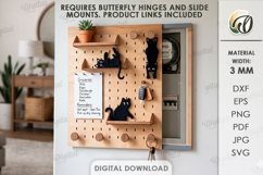 Hideaway Wall Box Organizer Laser Cut.Hidden Storage SVG Product Image 1