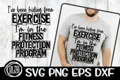 Hiding From Exercise - Fitness Protection Program - Gym SVG Product Image 1