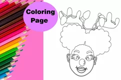 Afro Puffs Girl Rudolph Red Nose Reindeer Christmas Kid Product Image 2
