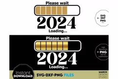 Download this New Years 2024 loading 2024 today for a good price. These New Years design are compatible with Cricut and Silhouette Cutting Machines.