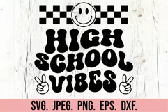 High School Vibes SVG - Retro Grade 9 Life Back To School Product Image 3