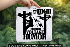 Electrician SVG Design - High Voltage Higher Spirits Product Image 5