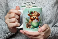 Highland Santa Negotiate 11 & 15 oz Mug Sublimation Design Product Image 4