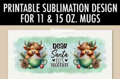 Highland Santa Negotiate 11 & 15 oz Mug Sublimation Design Product Image 6
