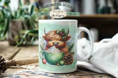 Highland Santa Negotiate 11 & 15 oz Mug Sublimation Design Product Image 5