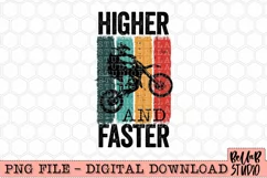 Higher and Faster PNG Sublimation Design, Dirt bike PNG Product Image 2