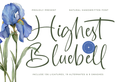 Highest Bluebell - Natural Handwritten Font Product Image 1