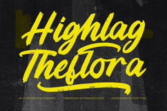 Highlag Theflora Modern Brush Font Type Product Image 1