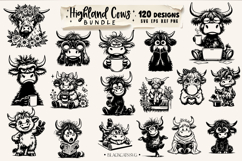Highland cow bundle svg, sassy cow bundle 120 designs svg Product Image 2