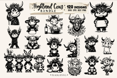 Highland cow bundle svg, sassy cow bundle 120 designs svg Product Image 8
