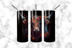 Highland Cow 20 oz Skinny Tumbler Product Image 2
