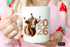 2026 Highland Cow PNG Faux Latch Hook Product Image 2