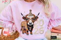 2026 Highland Cow PNG Faux Latch Hook Product Image 8