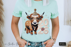 2026 Highland Cow PNG Faux Latch Hook Product Image 7