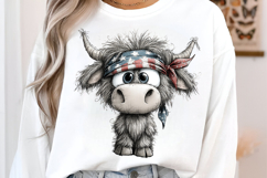 Highland Cow 4th Of July Clipart Product Image 3