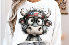 Highland Cow 4th Of July Clipart Product Image 3
