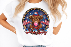 Highland Cow 4th of July PNG Product Image 2