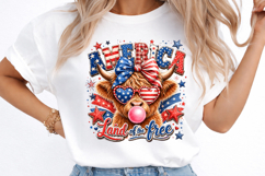 Highland Cow 4th Of July PNG Product Image 3