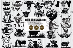Highland Cow Bundle SVG, Highland Cow Cut File, Cow SVG Product Image 1