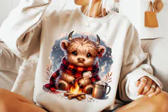 Highland Cow Camping PNG, Camping Sublimation, Camper PNG Product Image 3