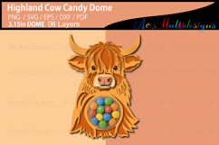 Highland Cow Candy Dome SVG Product Image 3