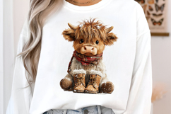 Highland Cow Christmas Clipart Product Image 3