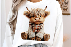 Highland Cow Christmas Clipart Product Image 3