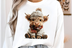 Highland Cow Christmas Clipart Product Image 3