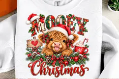 Highland Cow Christmas PNG Design Product Image 2