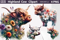 Farm Animals Flowers Bundle | Double Exposure Sublimation Product Image 5