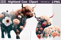 Farm Animals Flowers Bundle | Double Exposure Sublimation Product Image 7