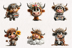 Highland Cow Clipart Bundle, Product Image 2