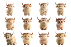 Highland Cow Clipart Bundle 40 PNG Product Image 2