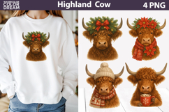 Winter Highland Cow Bundle | Christmas Sublimation Product Image 3