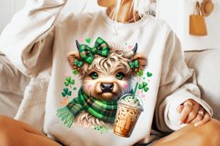 St Patrick&#039;s Day Cute Cow PNG, Lucky Day PNG, Shamrock PNG Product Image 2