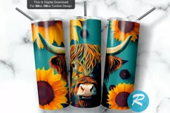 20oz Tumbler Wrap,Tumbler Wrap Designs,Tumbler Wrap PNG,Digital Download,Tumbler Straight PNG,Sublimation Designs,Sublimation Tempalte,Tapered Tempalte,Girly Feminine,Mom Tumbler,Watercolour Flowers,Sunflower Highland,Highland Cow