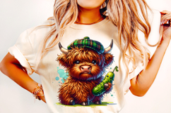 Just Dill With It PNG, Pickle PNG, Cute Highland Cow PNG Product Image 2