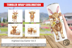 Highland Cow Easter Tumbler Product Image 1