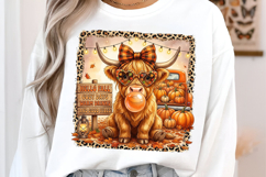 Highland Cow Fall PNG Product Image 2