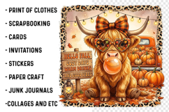 Highland Cow Fall PNG Product Image 3