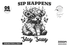 Highland Cow SVG, Stay Sassy Cow PNG, Funny Farm Animal SVG, Cow Sublimation Design, Minding My Mood Shirt, Cute Cow Clipart, Farm Life SVG, Sassy Cow Design, Highland Cow for Cricut, Country Cow Shirt Design