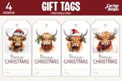 highland cow gift tags