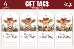 highland cow gift tags