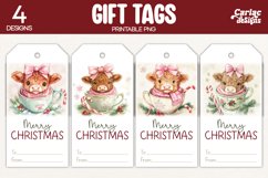 highland cow gift tags