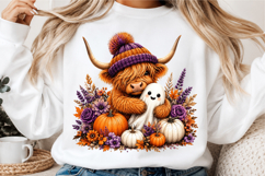 Highland Cow Halloween Png Product Image 3