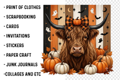 Highland Cow Halloween PNG Product Image 3