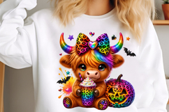 Highland Cow Halloween PNG Product Image 3
