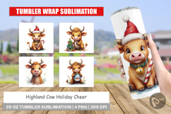 Highland Cow Holiday Tumbler Product Image 1