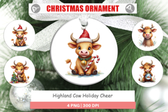 Highland Cow Holiday Ornament Product Image 1