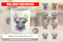 Highland Cow Holiday 2 Mug Wrap Product Image 1